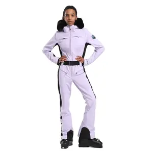 GSOU SNOW Womens Ski Suit One Piece Snowsuit Snowboard Slim Insulated Jumpsuit Jacket Waterproof Windproof for Outdoor Sports