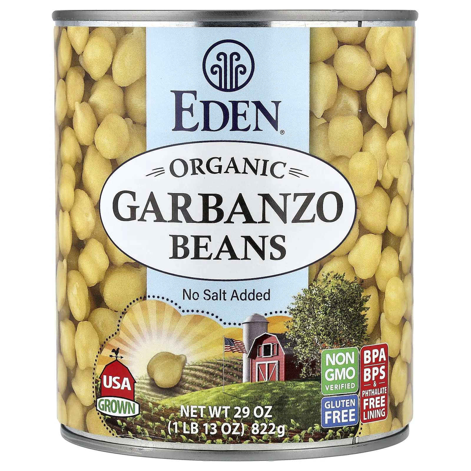 Eden Foods Organic Garbanzo Beans, 29 oz (822 g) Eden Foods Organic Garbanzo Beans, 29 oz (822 g)