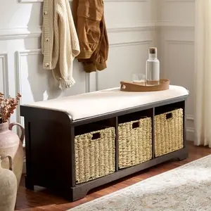 Varielle 47"W Storage Bench - dark chocolate