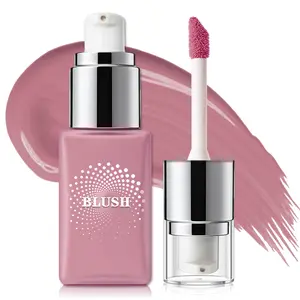 QIUFSSE Creamy Liquid Blush, Hydrating Natural Matte Finish & Bold Color, Lightweight Buildable Blendable Formula, All-Day Wear Liquid Cheek Makeup