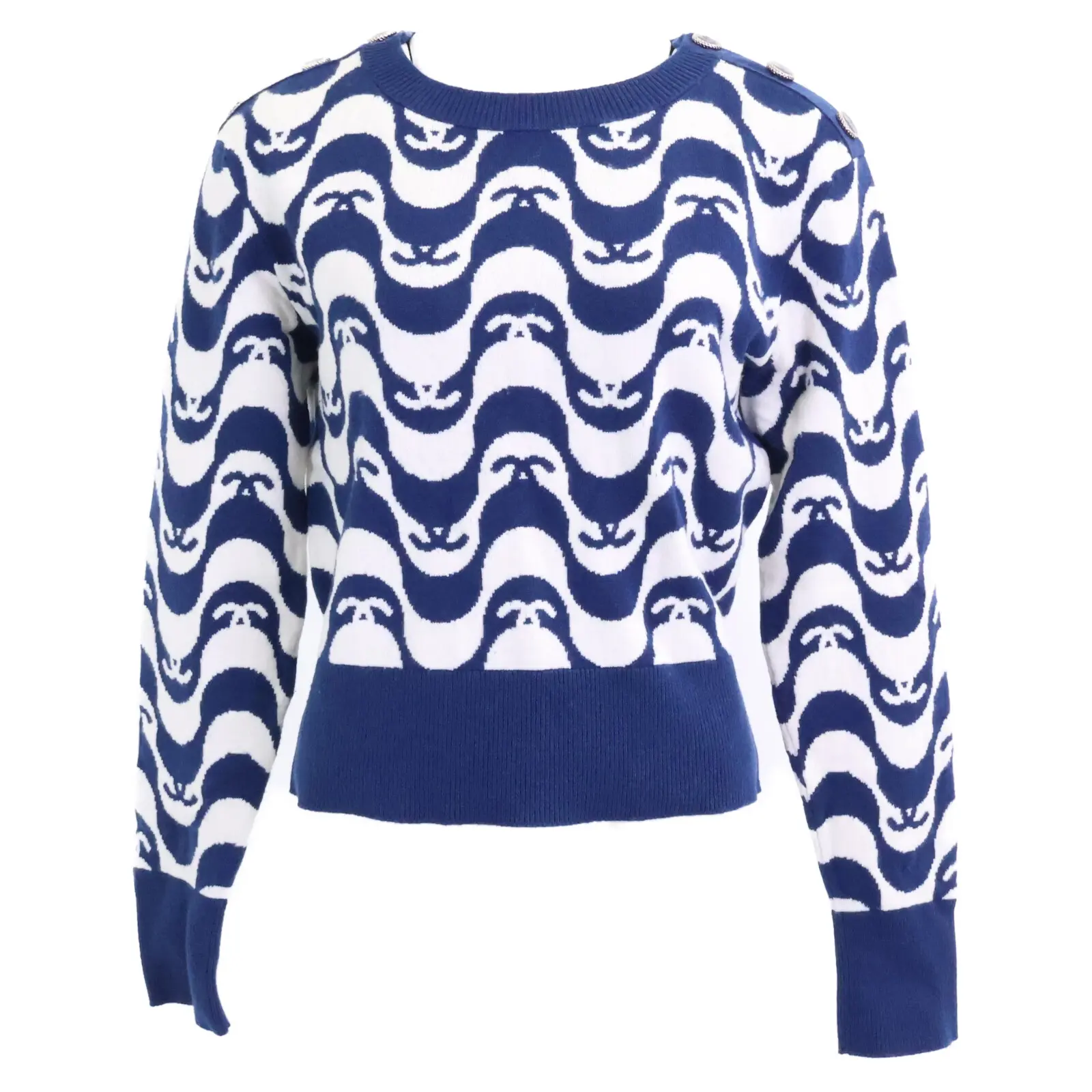 Pre-owned CHANEL Cashmere Small Leather Goods Knit Sweater