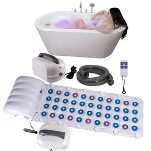 Waterproof Full Body Bath Bubble Spa Mat Electric Bathtub Massager with 6 Bubble Modes Remote Control & Non-Slip Suction Cups for Ultimate Home Relaxation