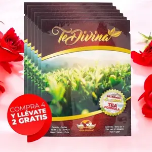 TeDivina Detox Natural de Hierbas Orgánico Vina Divina Supplement Healthcare Fitness Edible for Adults Compra 4 y Llévate 2 Gratis Organic