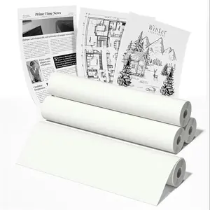 4 Rolls A4 Thermal Stationery Paper, Wide 8.27 Inches, Roll Pack, Suitable for Portable Thermal Devices, High-Quality Printing Solution