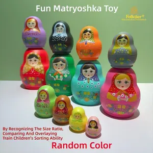 12-Layer Nesting Doll (Girl)) Fun Matryoshka Toy, Russian Nesting Dolls, Educational Toys for Kids, Crafts & Collectible Souvenirs, Ideal Gifts for Christmas Halloween Easter Thanksgiving Valentine's Day Ramadan New Year Birthday Party Wedding.