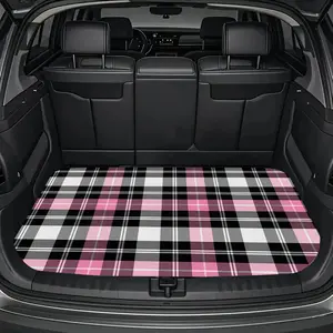 1pc Checkered Print Car Trunk Mat, Outdoor Placemats,  Size, Car Trunk Cargo Protection Mat |  Trunk Floor Mat for Cars, Trucks, SUVs | Keep Your Vehicle Clean