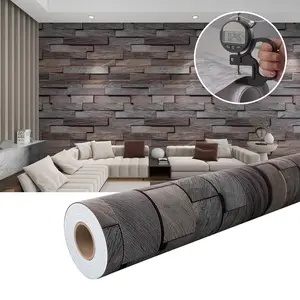 1 Roll Vintage Brick Pattern Wallpaper – Self-Adhesive Brick Wall Décor Sticker for Walls, Easy to Remove, Durable Vinyl Material, Waterproof, Realistic Textured Design, Perfect for Home Décor and Wall Decoration