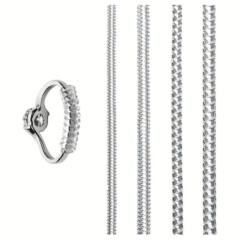 Jewelry Sizer, Portable Ring Size Adjuster for Loose Ring, Ring Spacer, Diy Handmade Tool for Bracelet Necklace Earring, Elasticity Round Spiral Adjuster for Ring, Thin, Multi Layers