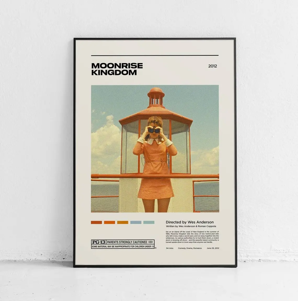 Moonrise Kingdom / Mid Century Movie Poster / Minimal / Wall Art / Apartment Posters / Bedroom Posters TTM3L-59