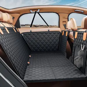 Seat Extender for Dogs, Hard Bottom   Seat Cover - Supports 400lbs, Rear Seat  Cover with Mesh Window,   Hammock for  SUV