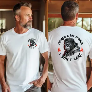 [Generation Studio] Personalized Year 1965-1980 There's A 99% Chance Generation X Shirt, I Don't Care Gen X Shirt, Genertion X Shirt, Full Colors, Full Sizes, For Men, For Women