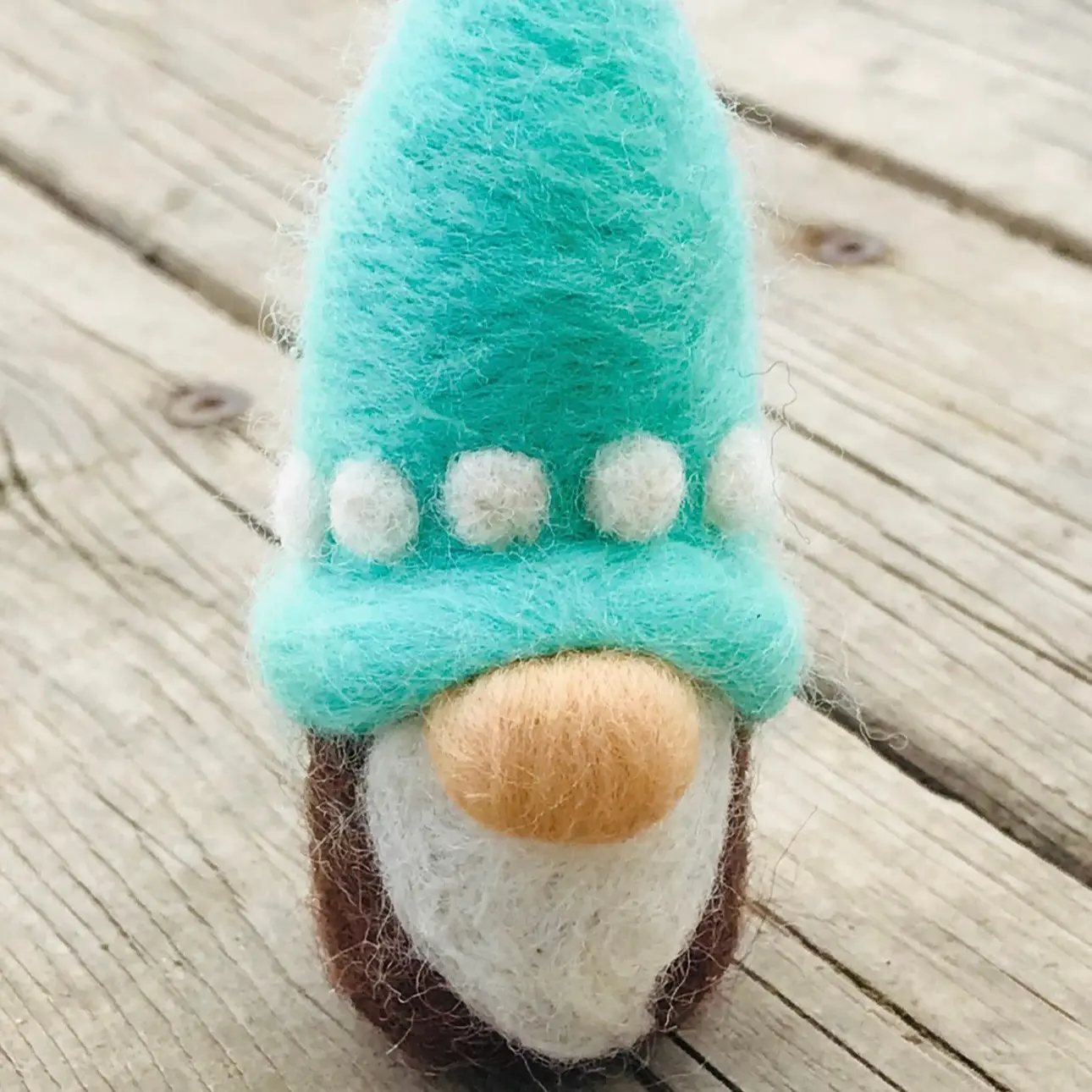 Easy Gnome Needle Felting Kit for all levels, with Full Color Booklet Tutorial, Beginner to Expert Felting, Makes Two Gnomes!