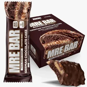 REDCON1 MRE Protein Bars German Chocolate Cake - 12 Count, 20g High Protein Snack - Nutrition Bar - On-The-Go Breakfast or Post-Workout Snack