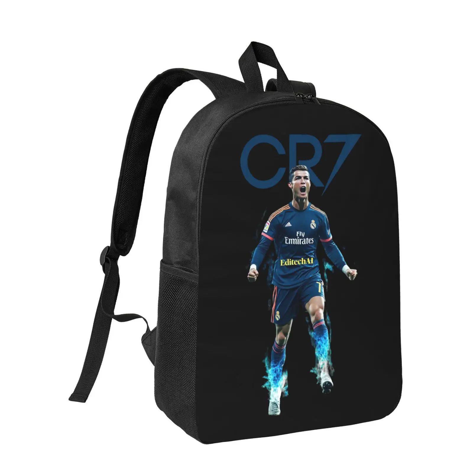 Football star Casual School Bags with Zip Closure, Adjustable Straps, and Vibrant Print Design for School students and Women and Men