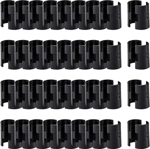 72-Pack Wire Shelf Clips for 1" Posts – Heavy-Duty Plastic Locking Sleeves for Metal Shelving Units, Adjustable Rack Support (36 Pairs)