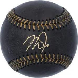 Mike Trout Los Angeles Angels Autographed Black Leather Baseball - Fanatics Authentic Certified
