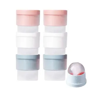 Silicone Ice Ball Mold with Lid, 6 Pack Large Sphere Round Ice Maker, Easy Release BPA-Free Silicone Trays for Whiskey & Cocktails, Home Bars & Freezer