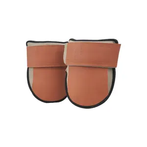 fathersdaygift VEVOR Knee Pads for Work, Durable Leather Construction Pads, Machine Washable Work Knee Pads, Easy to Wear and Take off, Extra Thick Knee Support for Gardening Flooring and Cleaning, Black and Brown