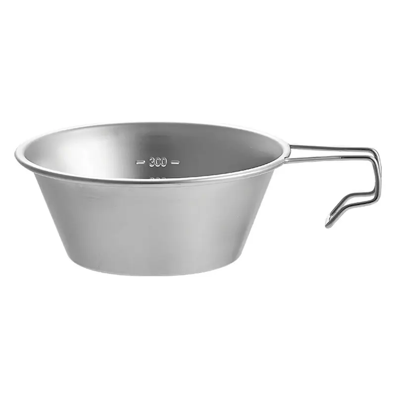 Portable Stainless Steel Sierra Cup Multifunctional Outdoor Tableware Coffee Tea Mug for Camping Hiking BBQ Picnic