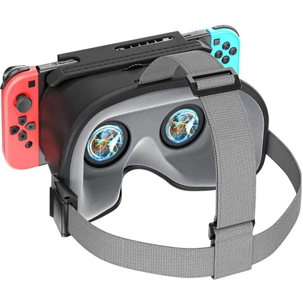 Adjustable VR Headset for Switch & OLED - Upgraded HD Lenses, 3D Glasses Compatible with Original & OLED Switch Models, Switch VR Kit, VR Goggles, Virtual Reality Headset