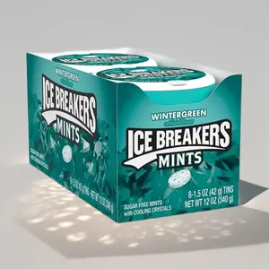 Ice Breakers Mints, Wintergreen Sugar Free, 1.5 Ounce (Pack of 8)