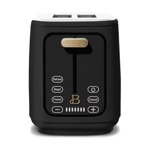 Beautiful 2 Slice Toaster with Touch-Activated Display, Black Sesame by Drew Barrymore