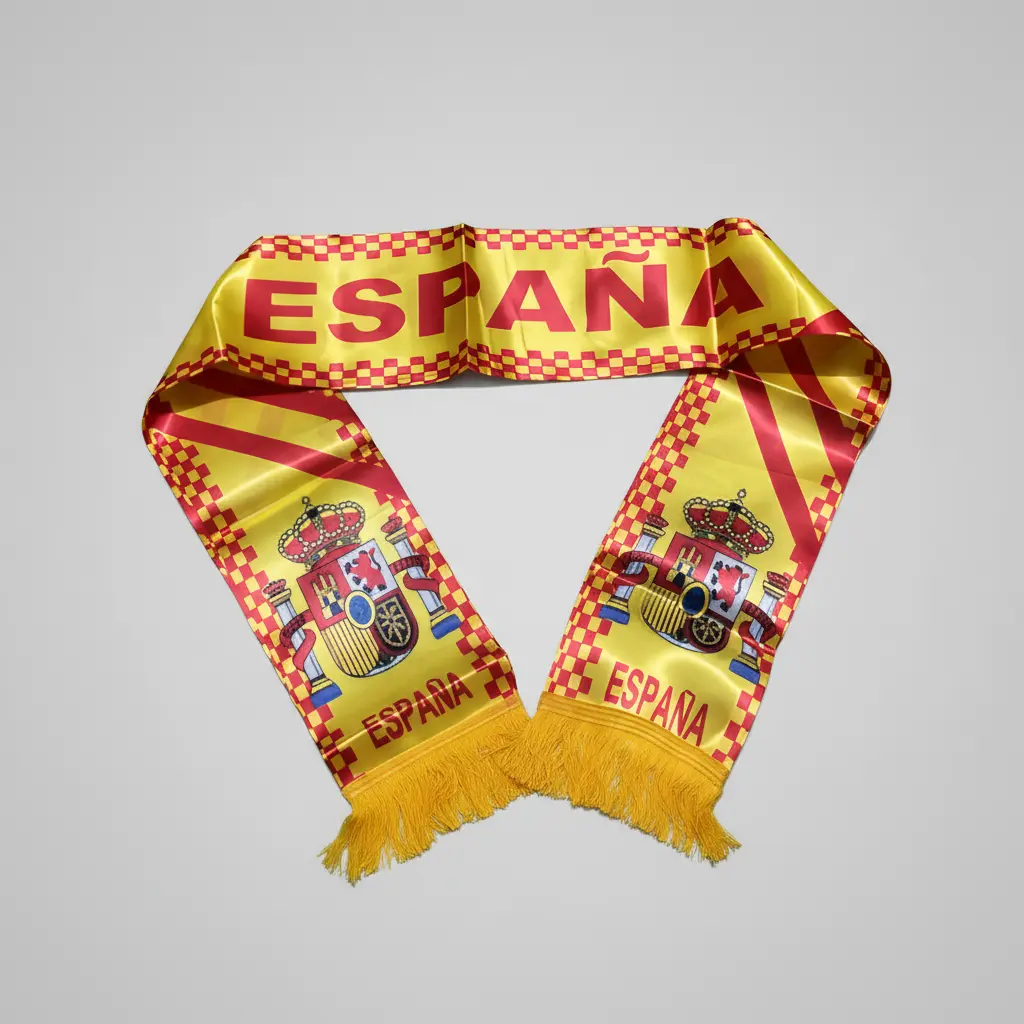 Spain Satin Fan Scarf 🇪🇸⚽✨