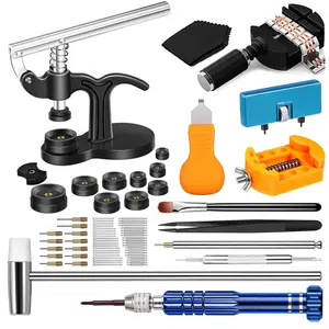 80PCS Watch Repair Kit + Watch Press Tool, Battery Replacement, Strap Adjustment, Wrench Opening Back Cover, Case Opener/Closer, Link Remover Sizing Bracelet, Screwdriver Band Pin Removal, Spring Bar