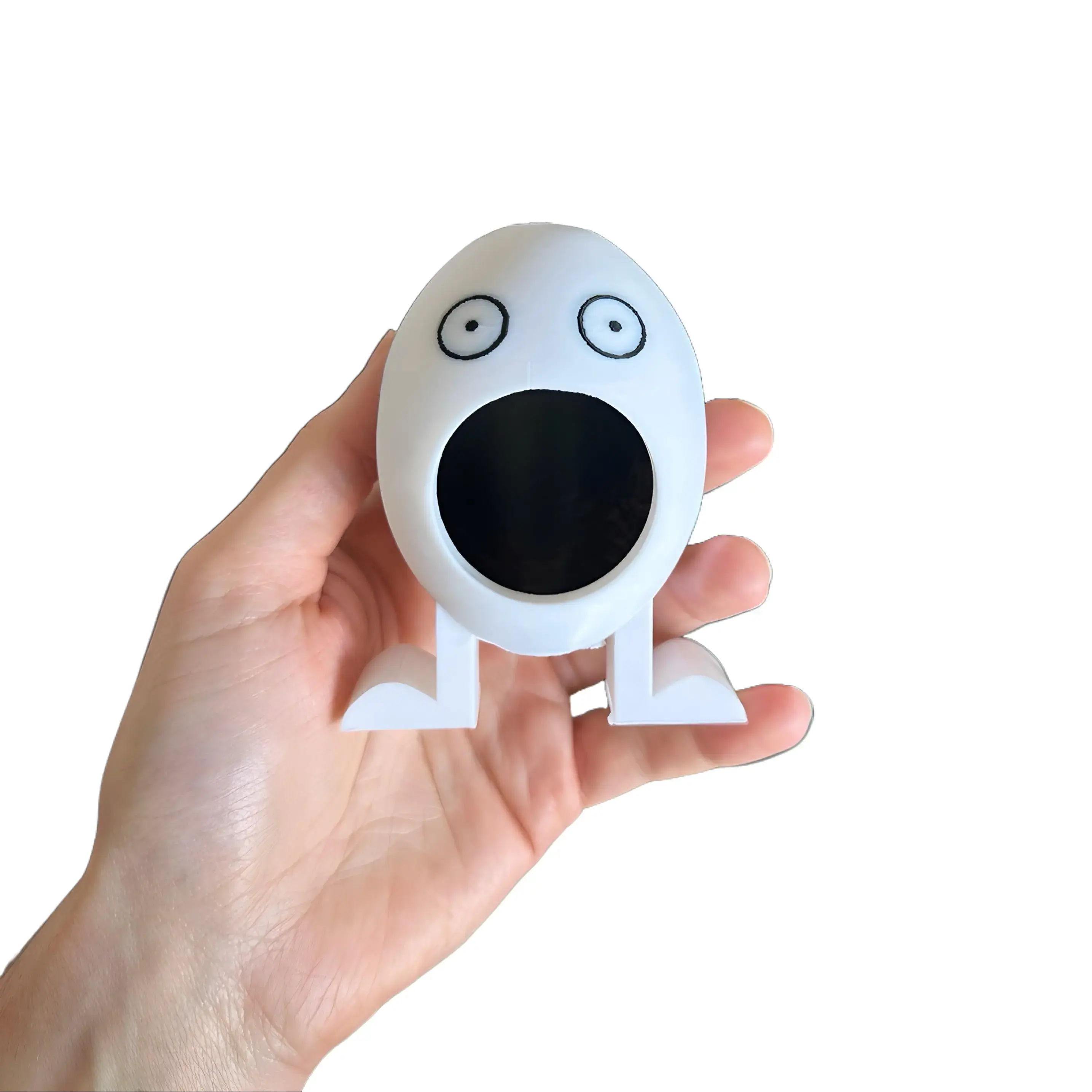 Feed Eggs Egg Figurine 3D Printed Durable Plastic Desk Trinket Inspired by Eggman Game Sketch from I Think You Should Leave with Tim Robinson