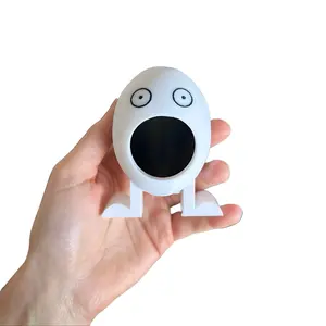 Feed Eggs Egg Figurine 3D Printed Durable Plastic Desk Trinket Inspired by Eggman Game Sketch from I Think You Should Leave with Tim Robinson