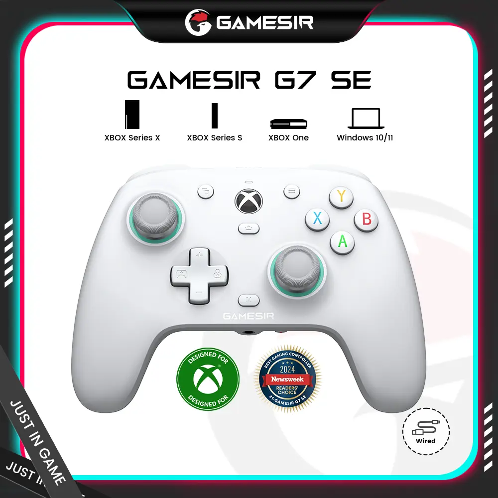 GameSir G7 SE Wired Controller for XBOX Series X|S, XBOX One & Windows 10/11, Plug and Play Gaming Gamepad with Hall Effect Joysticks/Hall Trigger, 3.5mm Audio Jack