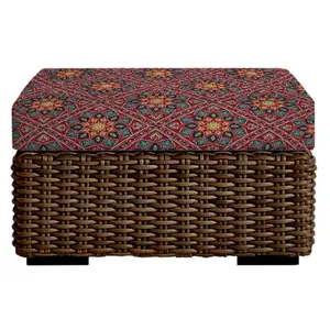 RSH Decor Foam Ottoman Outdoor Cushion | 19" x 15" x 4" | Water-Resistant Patio Replacement | Made in USA