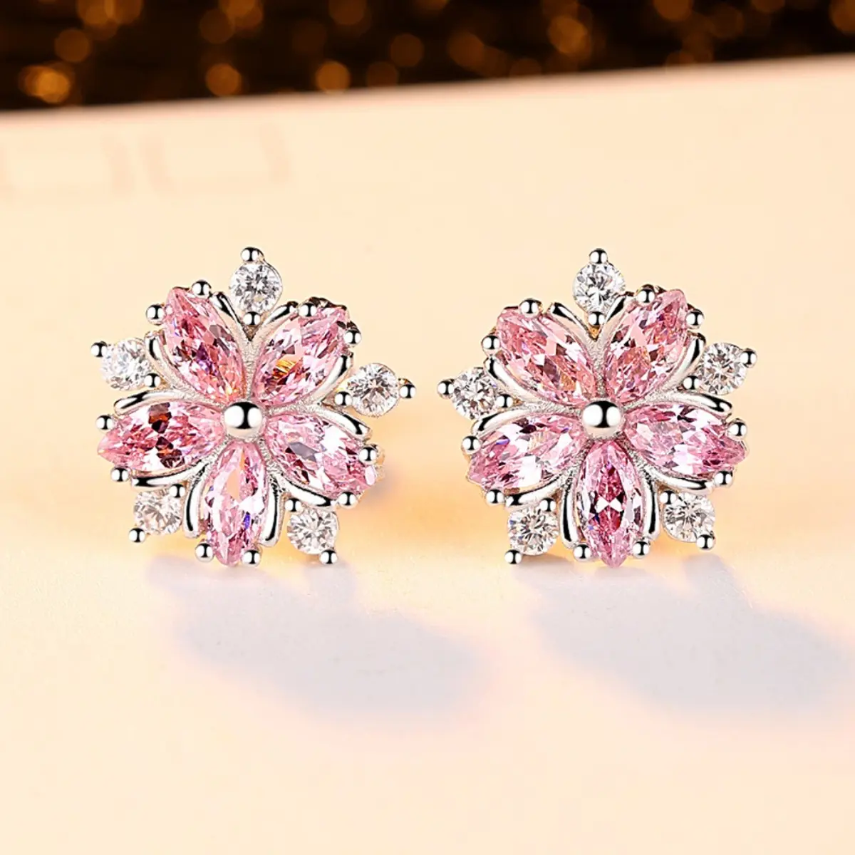 Cute Cherry Blossom Earrings, Sweet and Elegant, Birthday Gift, Daily Outfit, Anniversary Gift Jewelry