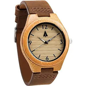 Wooden Watches for Men,  Miyota Movement, Stylish Exotic Wrist Watch with Adjustable Stainless Steel Buckle, Leather Straps, Watch Made Real  , Relojes para Hombre