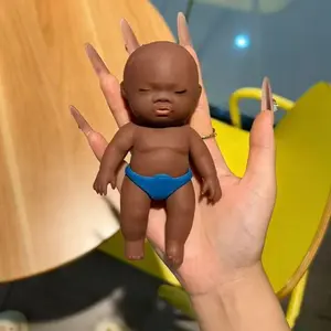 Cute Stress Relief Doll, Unisex Toy for Kids and Adults, Soft Rubber Closed-Eye Figurine, Fun and Quirky Relaxation Gift