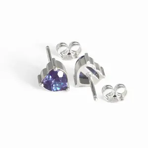 Alexandrite Earrings - Heart Earrings