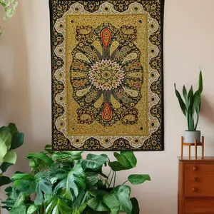 690 - Gold Multi Stone Indian Tapestry