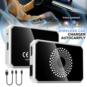 【FathersDayGift】 3-in-1 Wireless Adapter,Wired to Wireless Car Adapter - Smart In-Car System, Stream Media via Mobile Connection | Compatible with Factory Wired CarPlay/AA | Auto Electronics