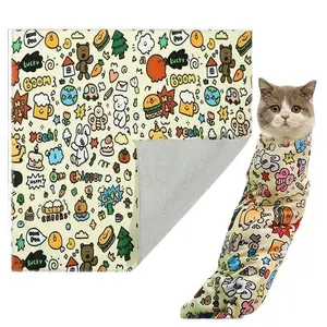 Cat anti-scratch wrap,Multifunctional Pet Tool for Nail Clipping, Anti-Scratch & Cat Restraint, Cat Burrito Wrap for Paw Trimmer , Anti-Escape Design