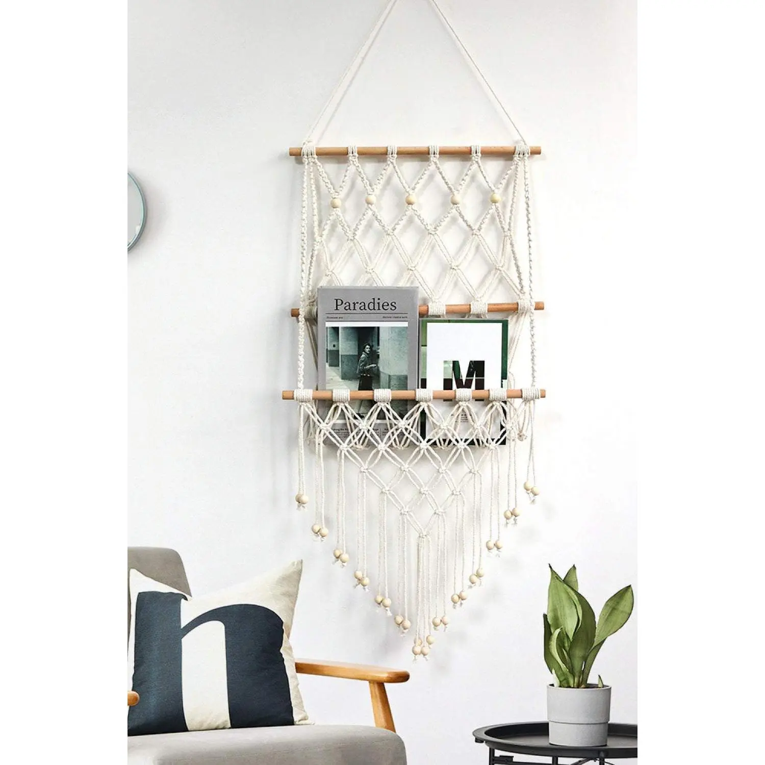 Macrame Book Holder