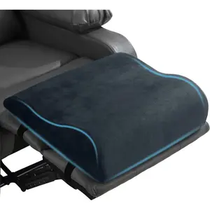 Recliner  Pillow, Memory  Foot Rest Cushion Wave Shape Recliner Footrest Extender, Multi Purpose  &  Support Pillow for Recliner, Bed, Sofa Couch,Grey