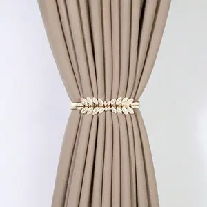 Silver Color Multi-Leaf Curtain Tiebacks, Home Decor, Interior Decoration Accessories, Window Decorations Supplies, Perfect for Bedroom Living Room Office, Ca Prop 65 Compliant
