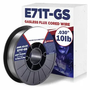 Flux Core Welding Wire, E71T-GS .030 Inch 10LB, Gasless Mild Steel MIG Welding Wire with Low Spatter for  Position Welding