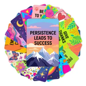 18Pcs Self Encouragement Cards, Minimalist Motivational Quote Cards, Cute Hand-Drawn Illustration Affirmation Cards for Women & Girls, Positive Daily Reminder Notes for Desk, Journaling & Scrapbooking, Aesthetic Inspirational Gifts