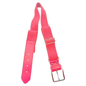 MK SOCKS Baseball Softball Elastic Belt, Youth and Adult Sizes - Neon Peach