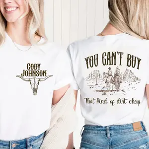 C0dy J0hnson Bullhead 2 Sides T Shirt, Country Music Top, Concert Outfit Merch, Unisex Short Sleeve Tee Shirt, Casual Clothing