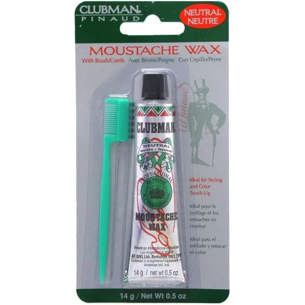 Pinaud Clubman Moustache Wax, Neutral 1/2OZ by Clubman
