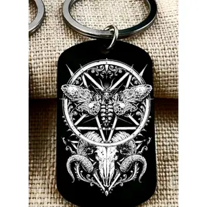 moth butterfly goat hot art keychain