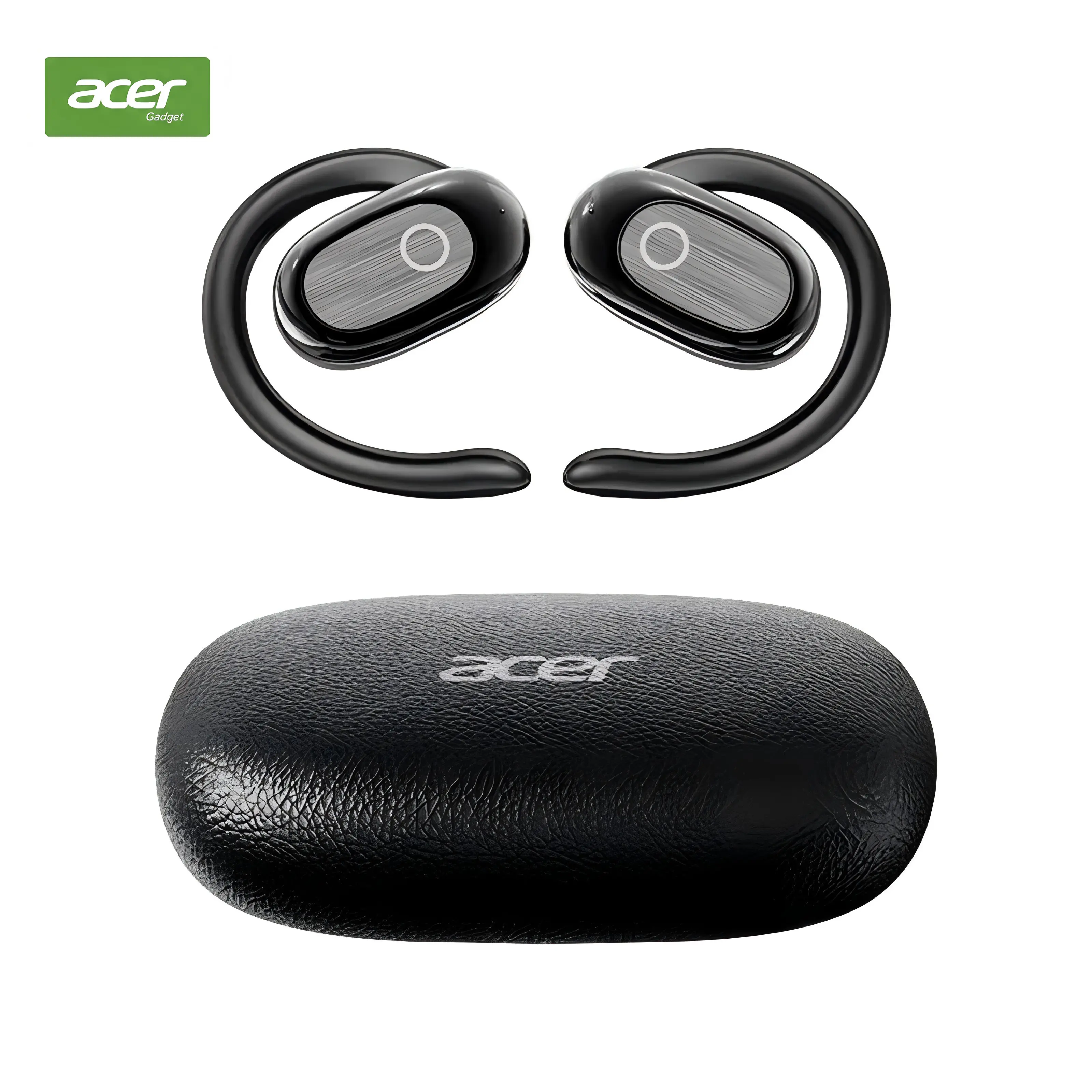 AcerOhr553 Single Pair Wireless Bluetooth Earbuds with Earhook, OWS Design, HiFi Sound, HD Calls, Comfortable Wear, Waterproof Headphones for Sports, Compatible with Phones, Tablets, Laptops (Beige) hi-fi stereo audio