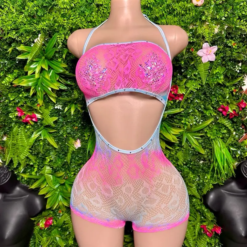Candy Girl ( Pink and blue Leopard print two piece)